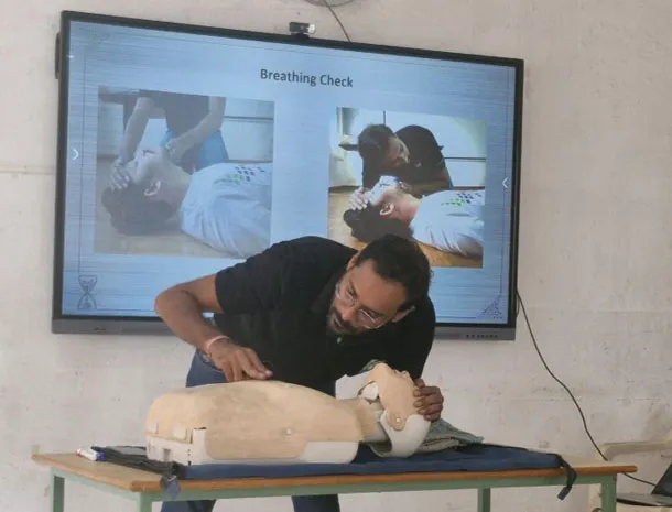 Students receiving practical training in the physiotherapy laboratory using modern rehabilitation and electrotherapy equipment at Cheran College of Physiotherapy